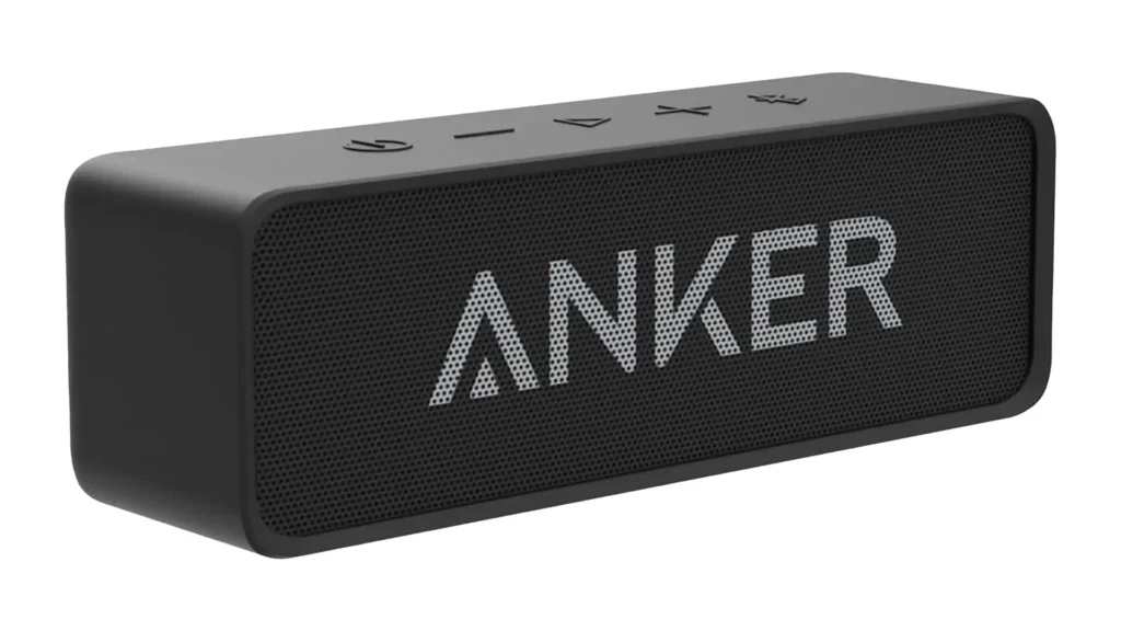 anker soundcore bluetooth speaker front panel view qtooth review