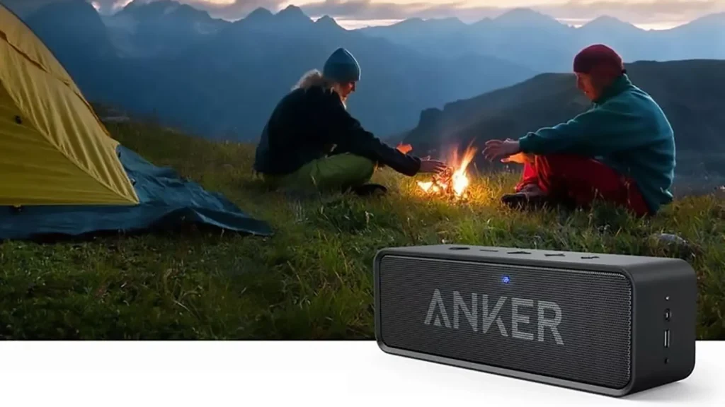anker soundcore bluetooth speaker in the great outdoors camping qtooth-review