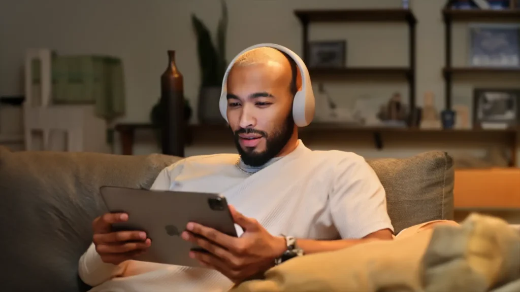 beats studio pro review wireless bluetooth headset showing man wearing white version